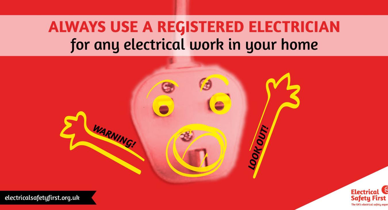 Electrical safety by using an electrician