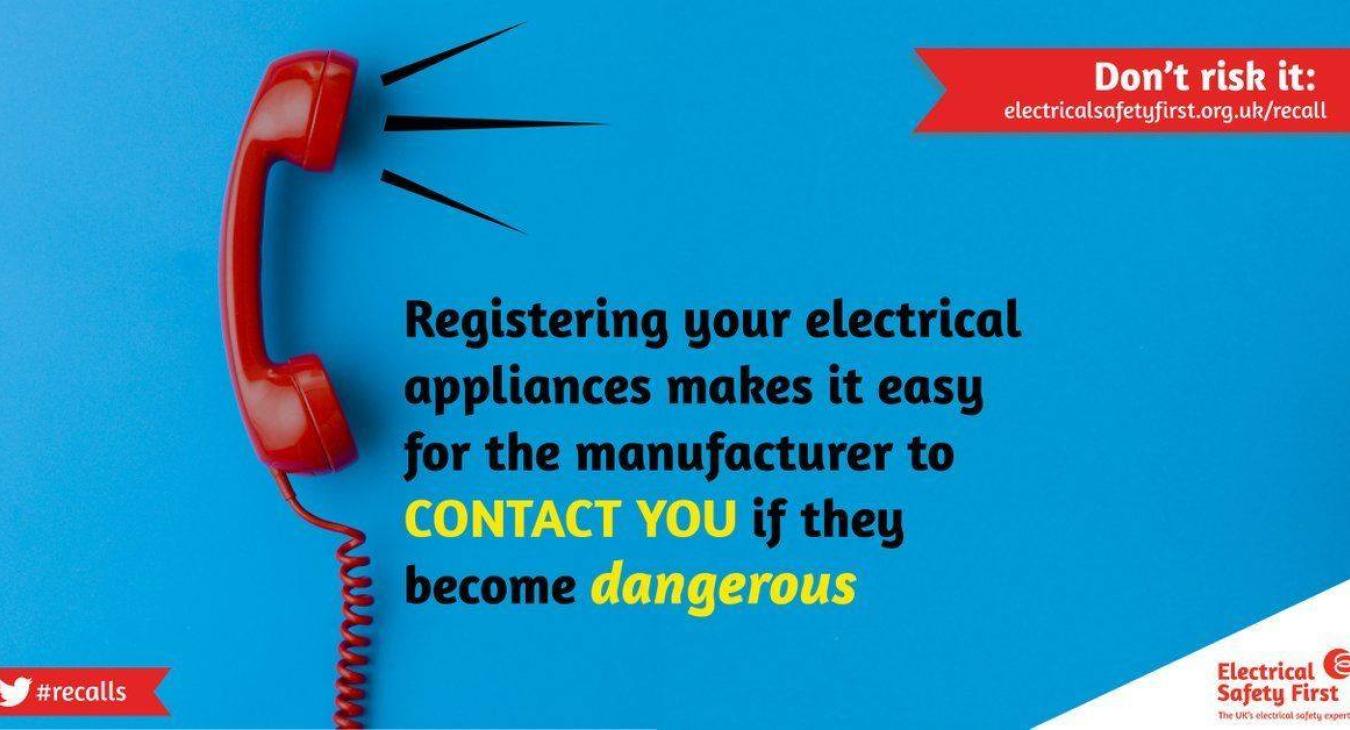 Electrical Safety First Register your electrical appliance